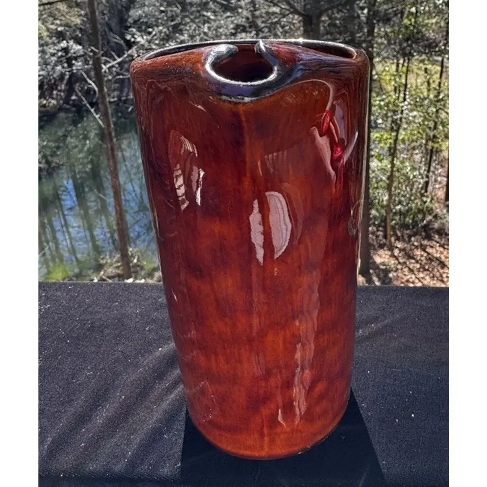 Vintage Coronet VSQ Brandy Pottery Water Pouring Pitcher Brown Barware -A1